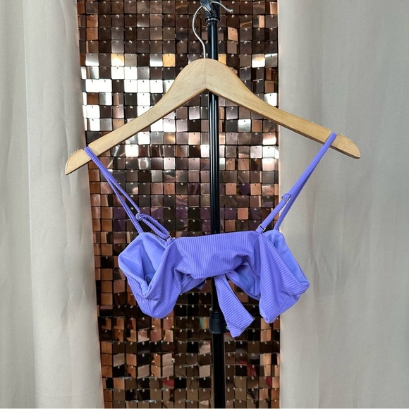Koana Purple Textured Swimsuit Bikini Top Size Small - Picture 6 of 8